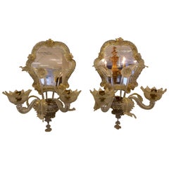 Pair of Early 20th Century Murano Wall Lights