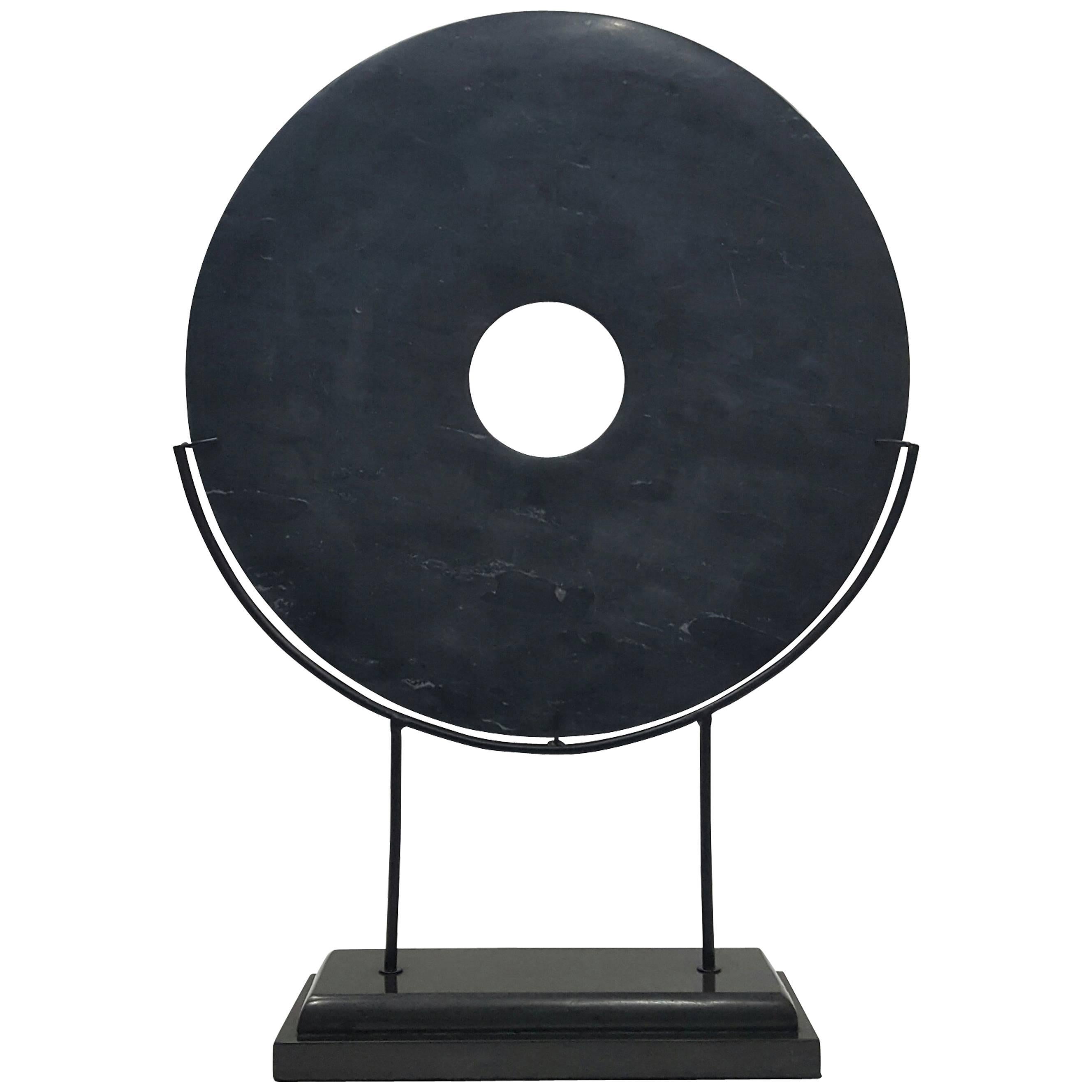 Jade Disk on Stand, Large