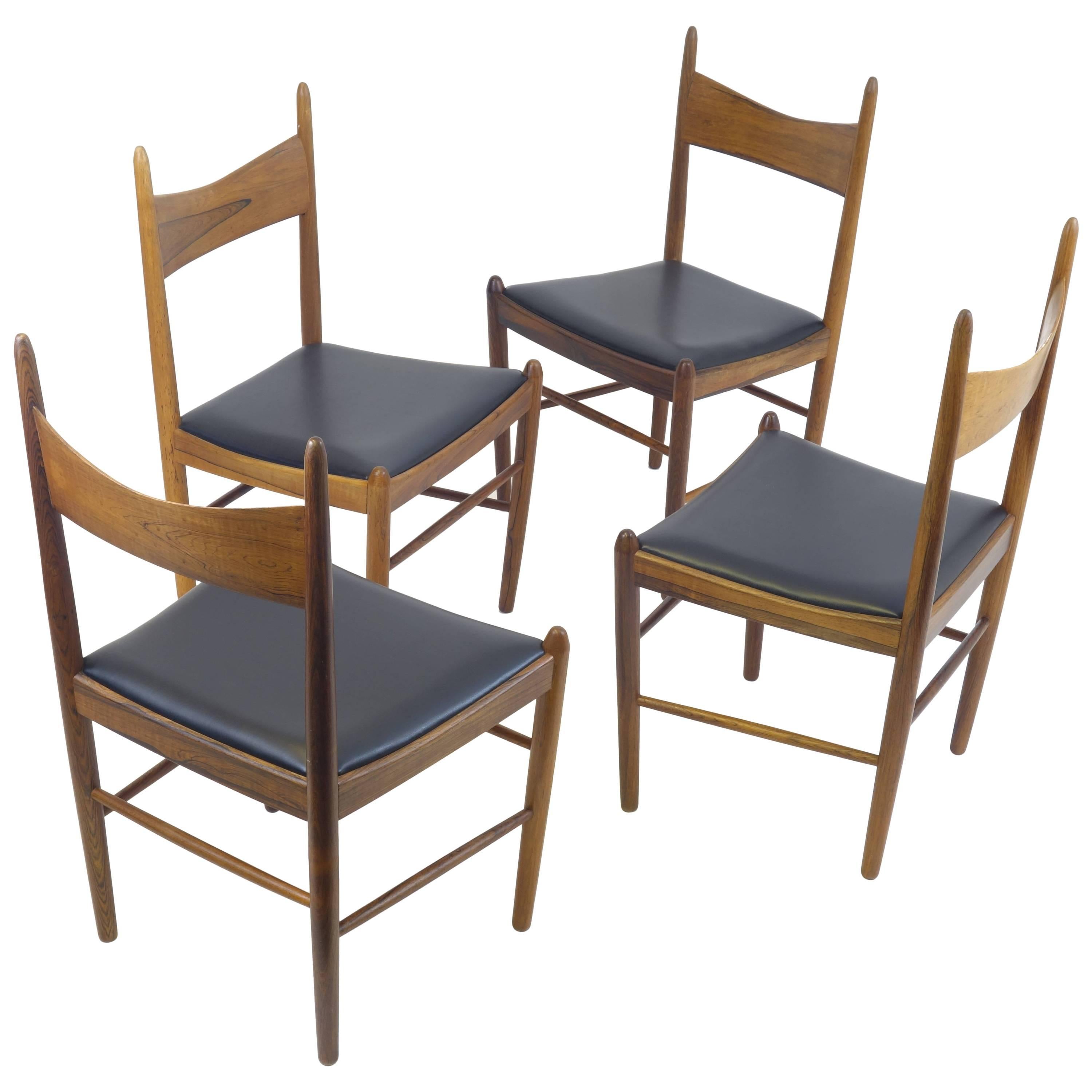 20th Century Rosewood Dining Chairs by Illum Wikkelso For Sale