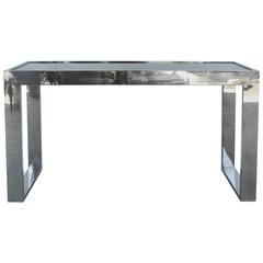 Mid-Century Modern Milo Baughman Style Chrome Console