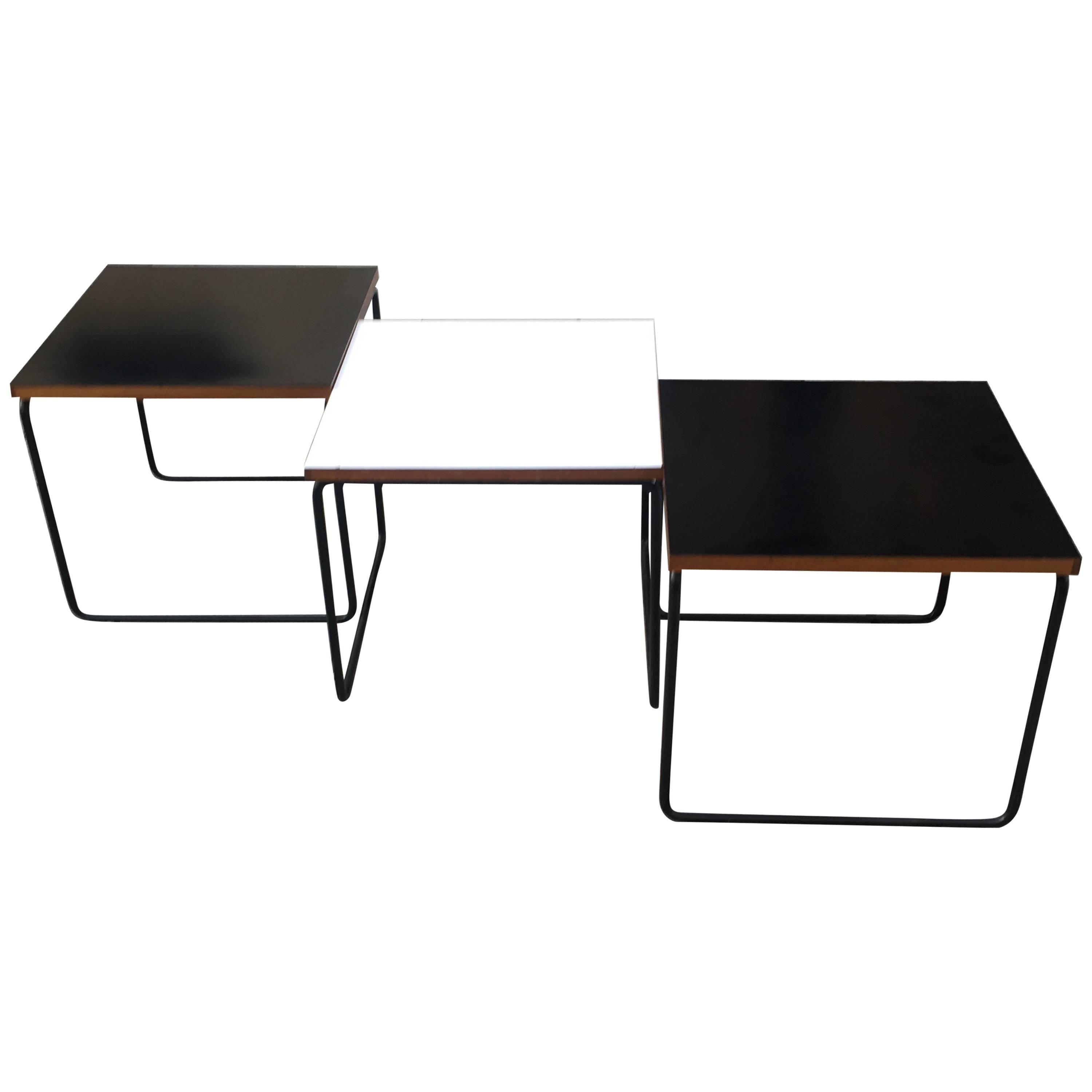 Set of Side Table by Pierre Guariche, France, circa 1950 For Sale