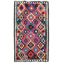 Vintage Persian Flat-Weave Kilim Rug 4