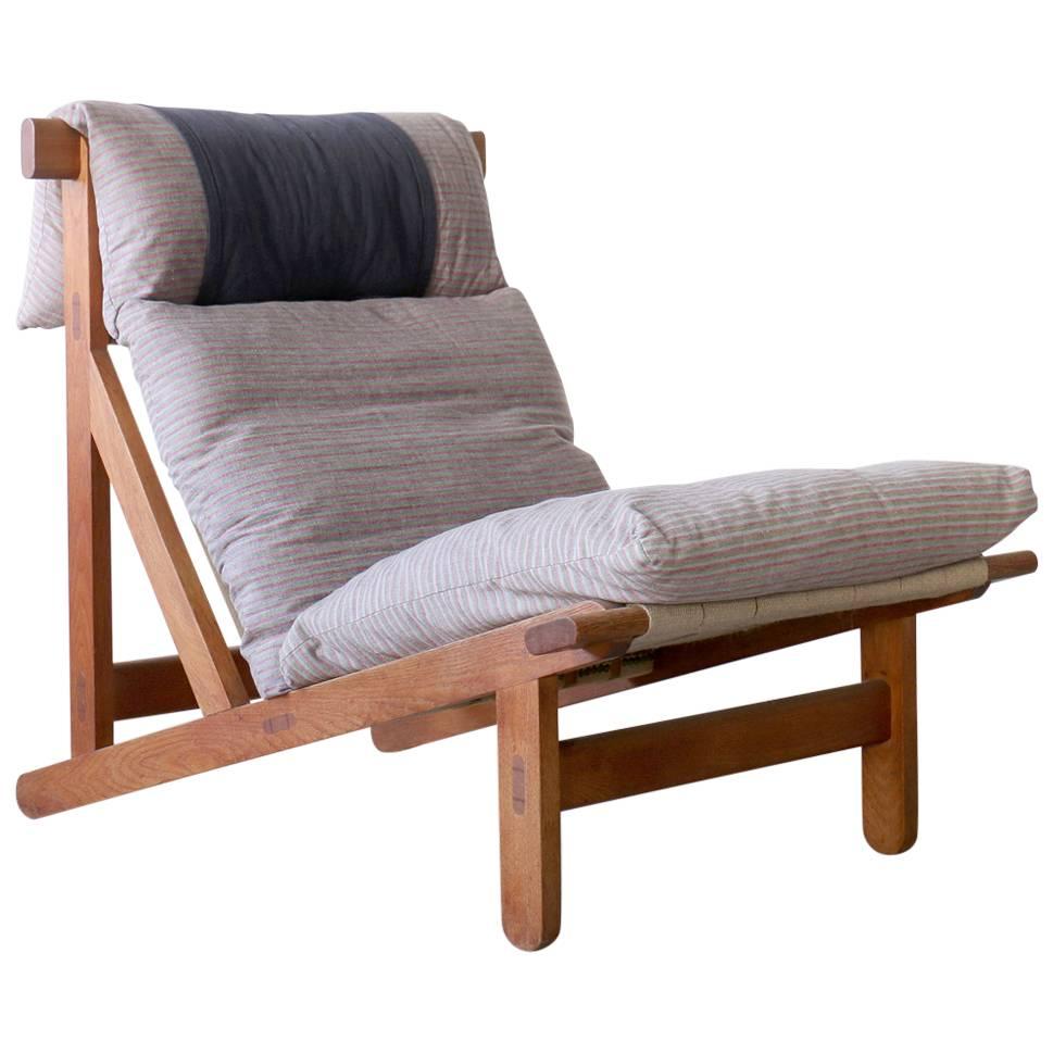 Bernt Petersen Wørts Prototype Oak "Rag" Lounge Chair Danish Modern Vintage