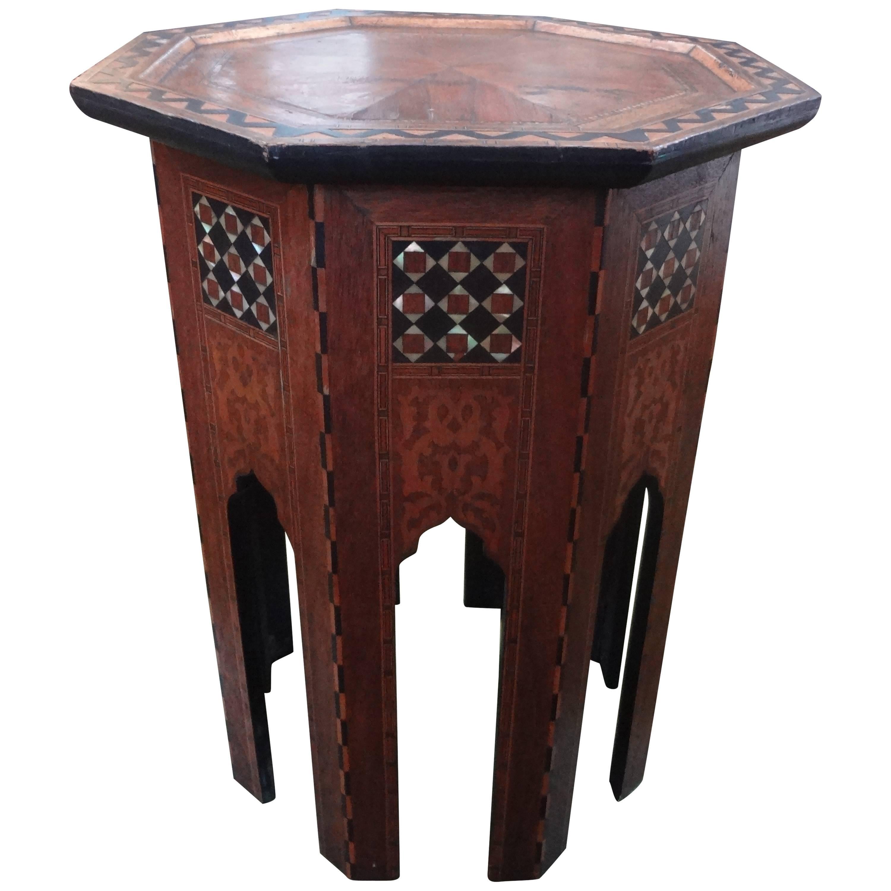 Early 20th Century Moroccan Octagon Side Table