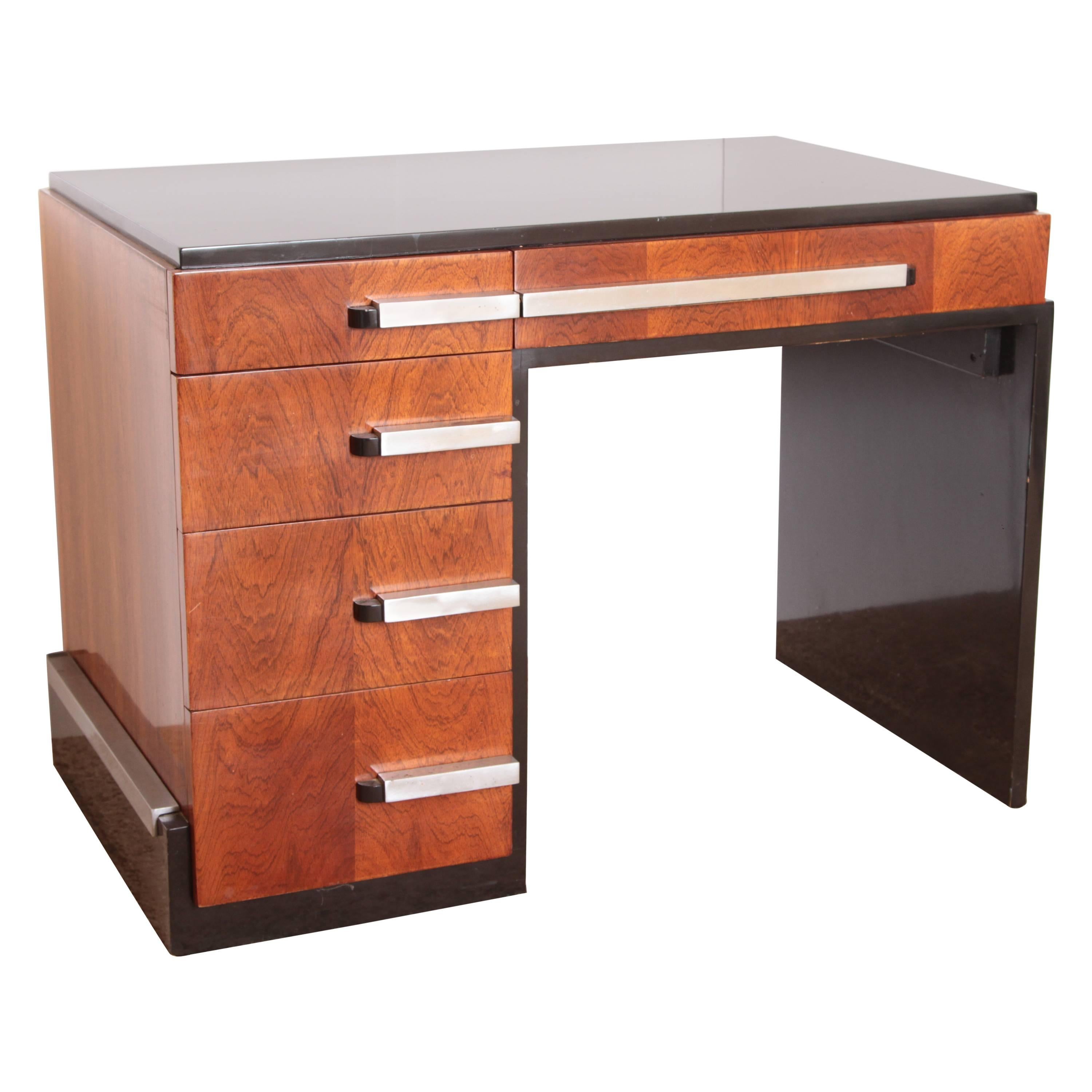 Machine Age Art Deco Donald Deskey for Widdicomb Asymmetric Desk For Sale