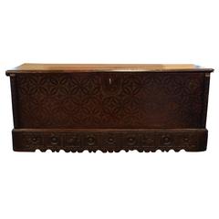 Spanish Renaissance Carved Walnut Coffer, 16th Century