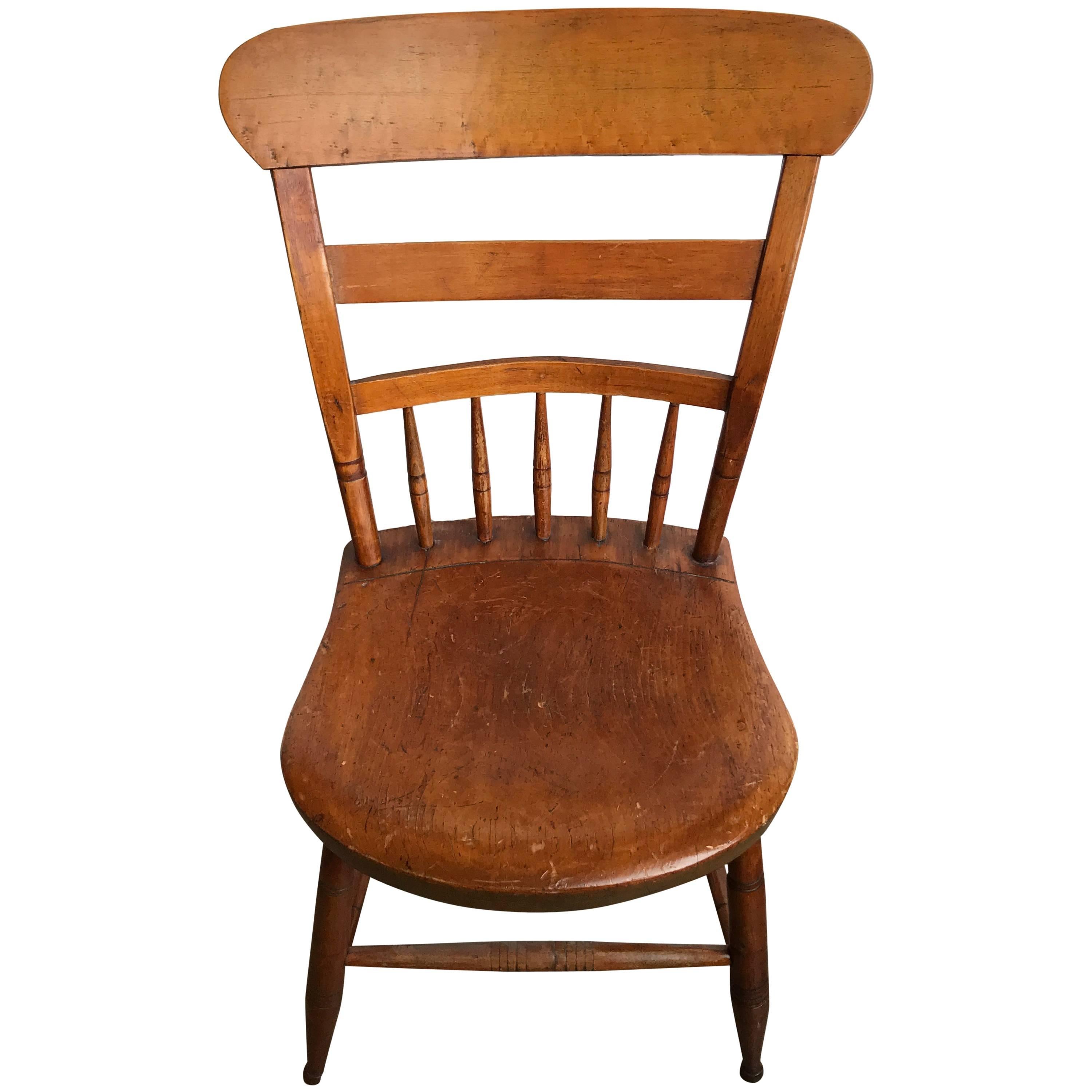 19th Century American Maple Side Chair For Sale