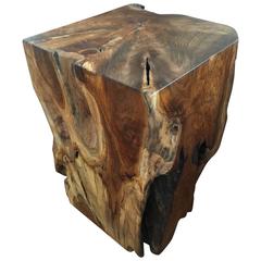 Organic Teak Wood Side Table