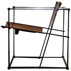 pastoe fm60 Scarred Cube Chair "Fm60" by Raboud Van Beekum for Pastoe, Dutch Design 1980s