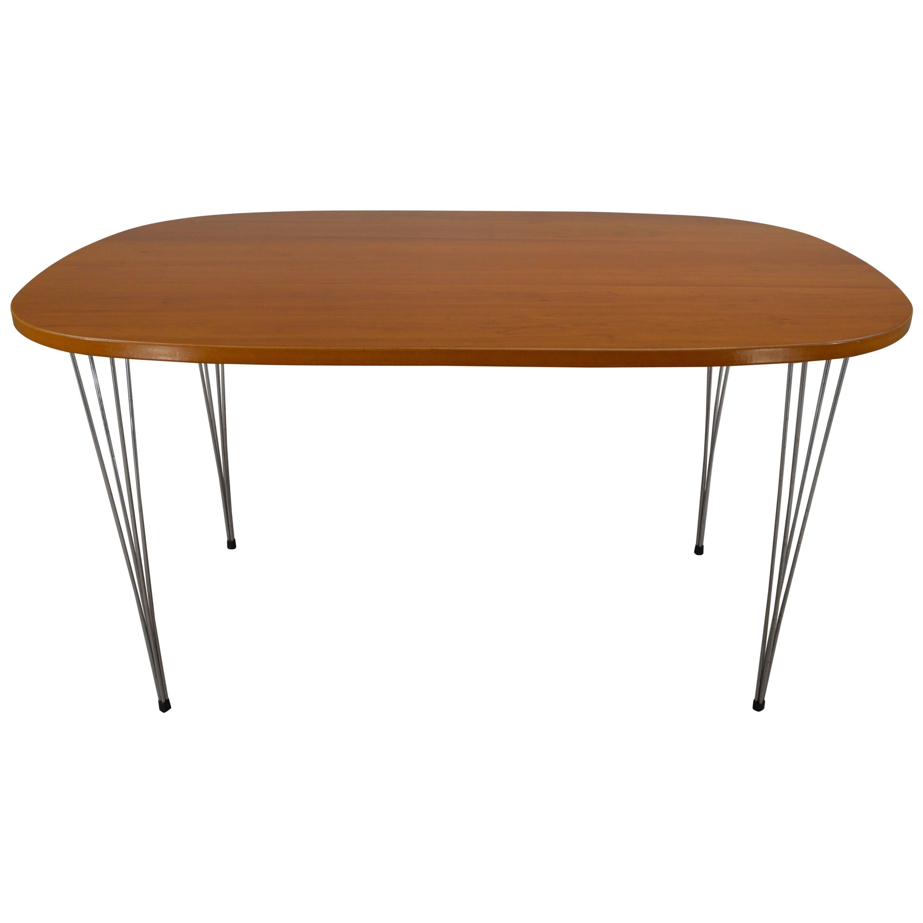 Danish Modern Piet Hein-Bruno Mathsson-Arne Jacobsen Super Ellipse Dining Table