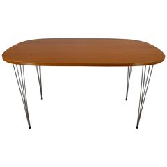 Danish Modern Piet Hein-Bruno Mathsson-Arne Jacobsen Super Ellipse Dining Table