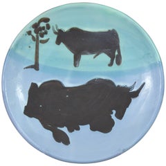 Pablo Picasso Madoura Ceramic Plate Toros, 1952