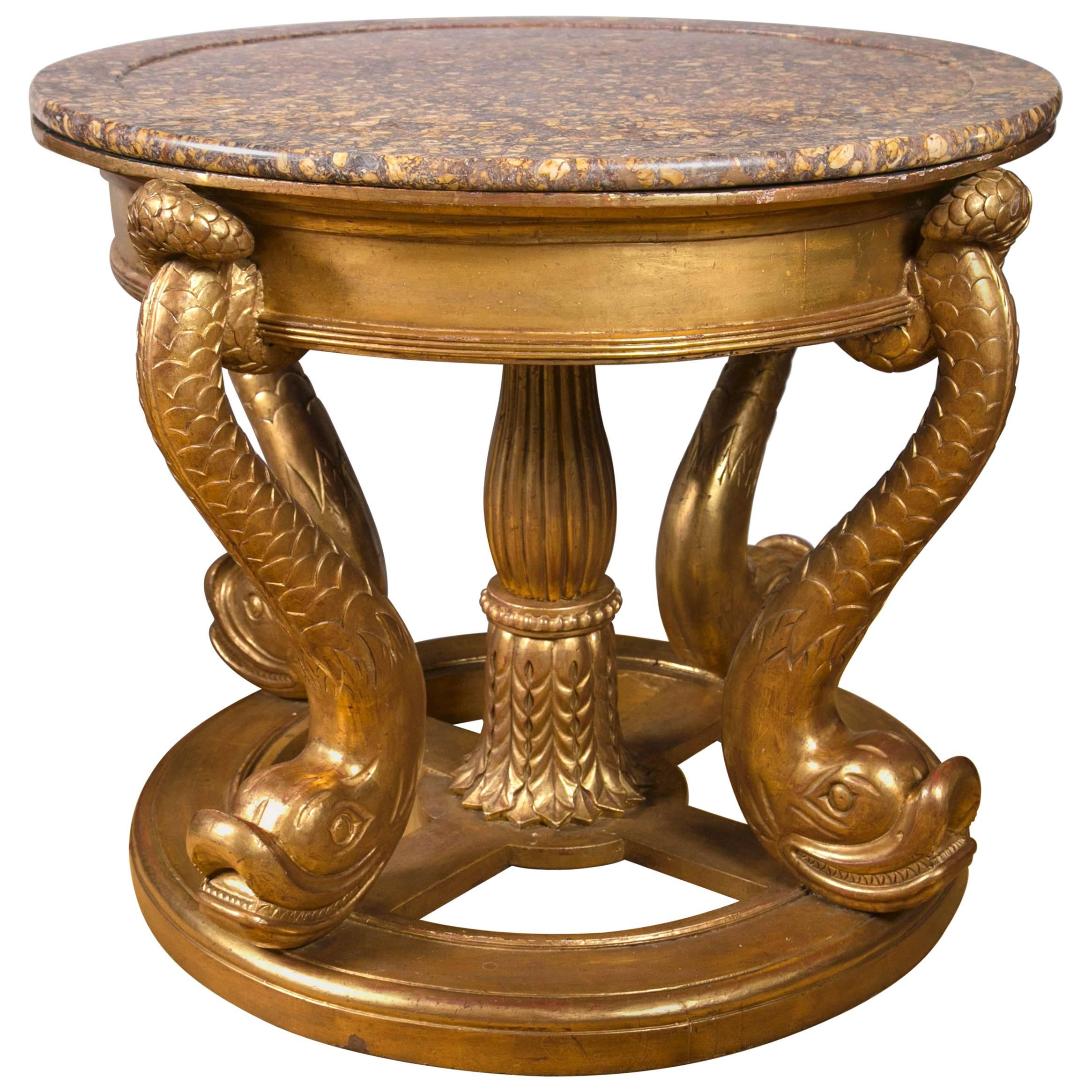 Early 19th Century Italian Giltwood Centre Table