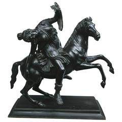 Signed Italian Bronze of an Amazon on Horseback