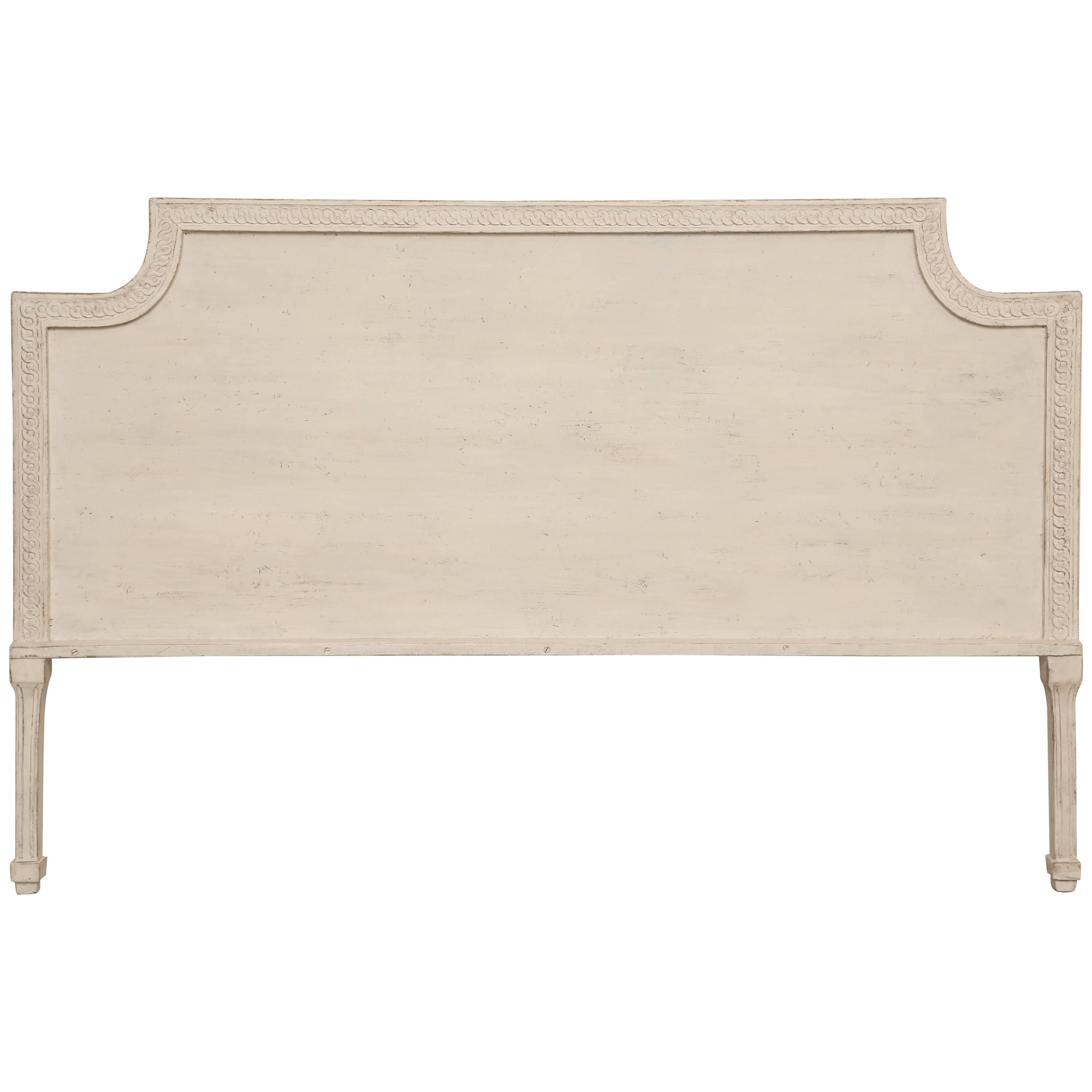 Antique Swedish Painted Headboard, 19th Century