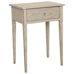 Antique Swedish Gustavian Style Small Table with Drawer, Mid-19th Century