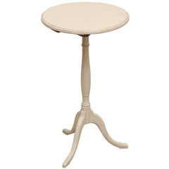 Antique Swedish Gustavian Painted Small Round Tilt-Top Table, Early 19th Century