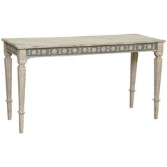 Antique Swedish Gustavian Painted Console Table, Early 19th Century