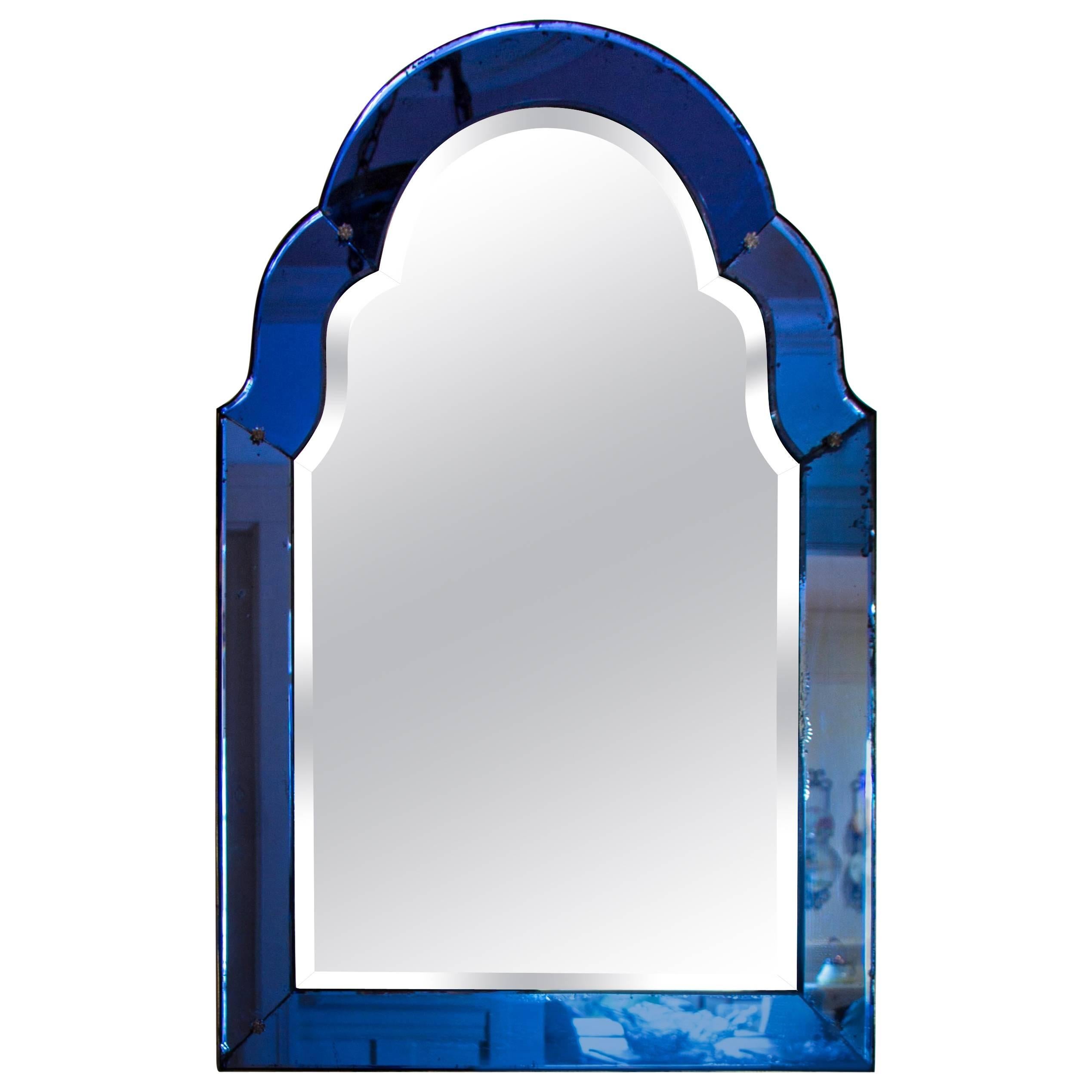 Venetian Mirror with Sapphire Blue Frame