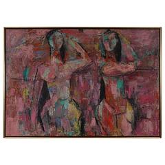 Abstract Oil on Canvas by Constantine Pougialis 11