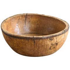 Exceptionally Large Adzed Sycamore Bowl