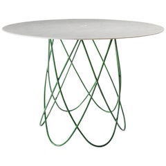 Feather Dining Table, Contemporary Carved Marble Table