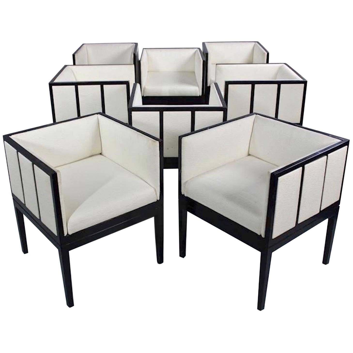 Eight Custom Dining Chairs by Juan Montoya For Sale