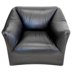 Juan Montoya Custom Black Leather Lounge Chair