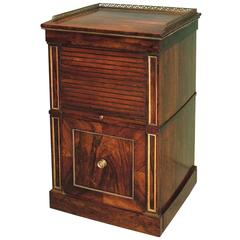 19th Century Rosewood Tambour Bedside Cabinet 6