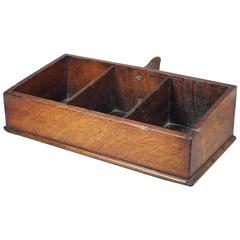 19th Century Church Offertory Collection Box Tray English Oak Folk Art, 1840 4