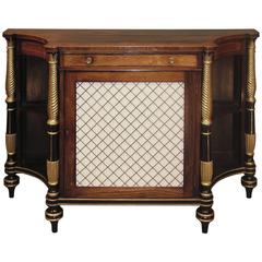 Regency Period Rosewood, Giltwood and Black Painted Chiffonier 7