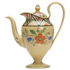 Art Deco Wedgwood Milly Taplin Floral Painted Coffee Pot