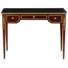 French Neoclassical Mahogany Bureau Plat Writing Desk, circa 1900 5