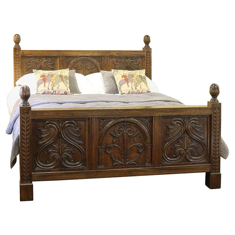 Wide Jacobean Style Bed WK73 at 1stDibs jacobean bed frame