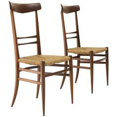 Two 1950s Chiavarine Dining Chairs