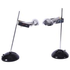 Pair of Gearbox Desk Lamps, Italian, circa 1960