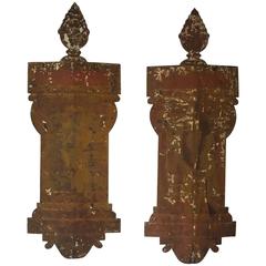 Pair of Iron 18th Century Italian Tole Appliques