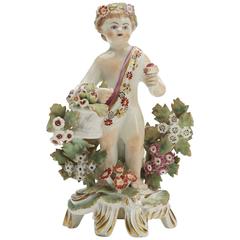 Bow Figure of a Putti Holding a Basket of Fruit, circa 1765 11