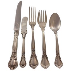 Chantilly by Gorham Sterling Silver Flatware Set 12 Service Luncheon, 63 Pieces