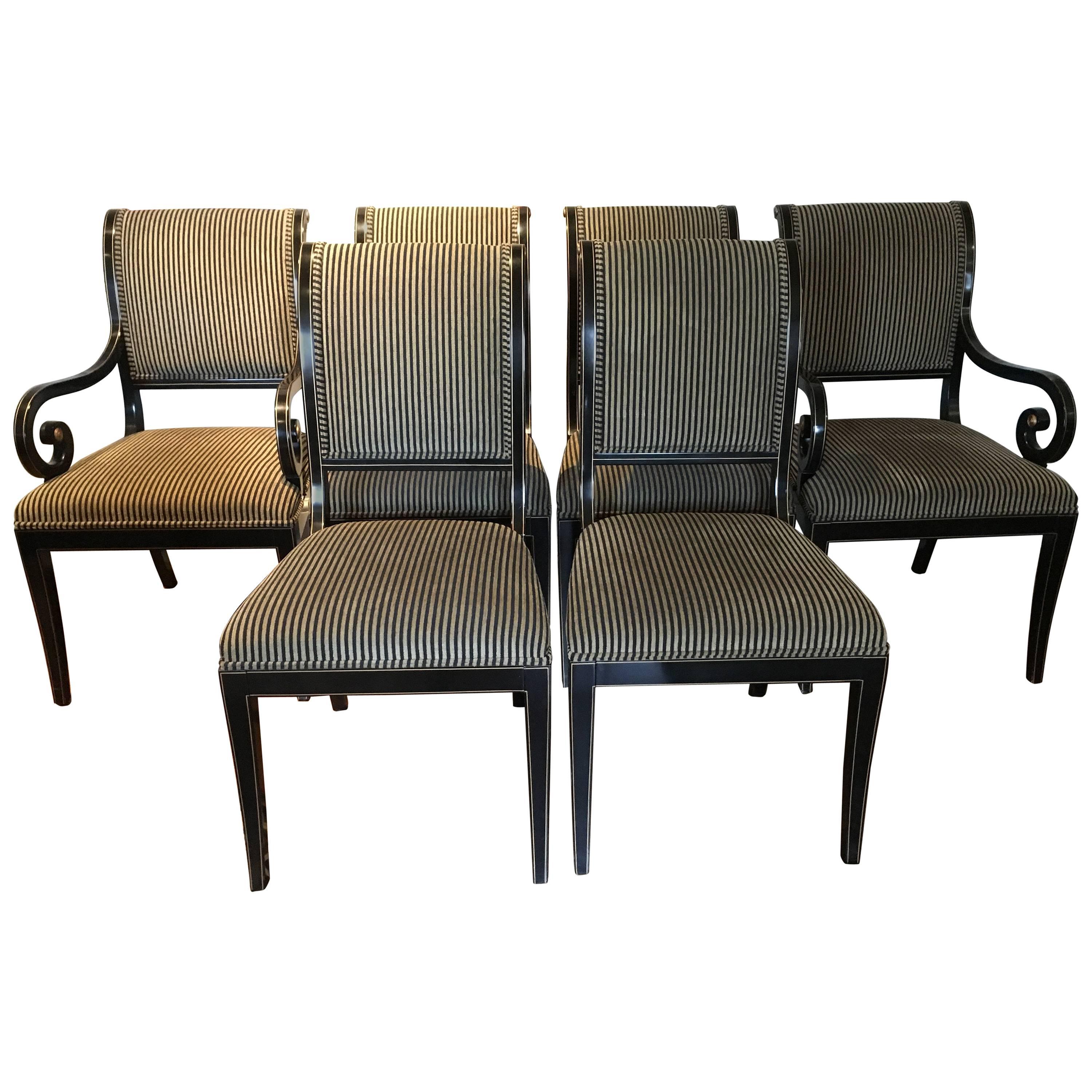Six Regency Style Kindel Dining Chairs