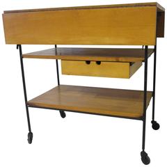 Paul McCobb Bar or Serving Cart with Folding Top 4