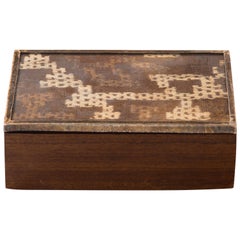 Used Peruvian Nazca Textile Exotic Wood Box