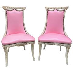 Pair of Painted Regency Style Side Chairs 11