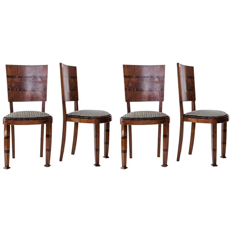 Italian Dining Chairs With Frame In Wood And Padded Seat Pied De Italian Dining Chairs With Frame In Wood And Padded Seat Pied De Poule Velvet For