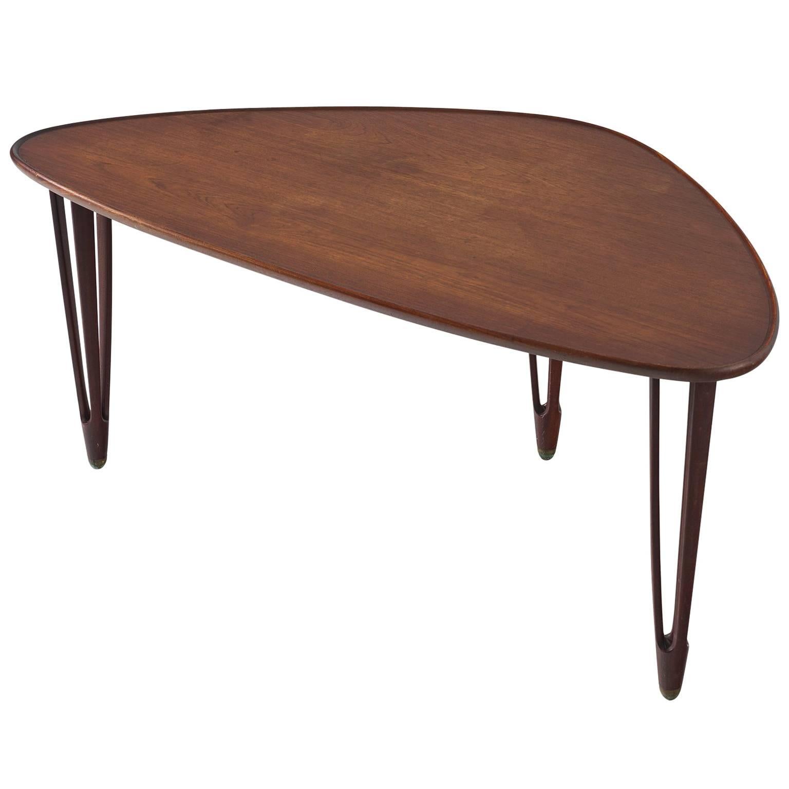 Scandinavian Tripod Teak Coffee Table