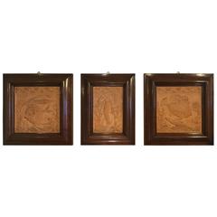 Three Art Deco Terracotta Plaques