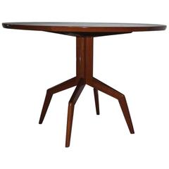 Italian Mid-Century Dining Table, 1950s Cherry Wood Round