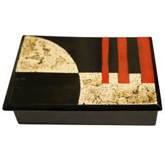 Casket with Eggshell Lacquer, Art Déco, France, circa 1930