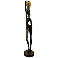 Spectacular Human Size Art Deco Bronze Sculpture by Karl Hagenauer, circa 1950