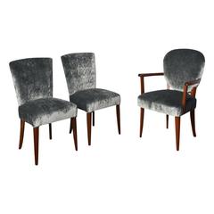Set of Three Art Deco Chairs 11